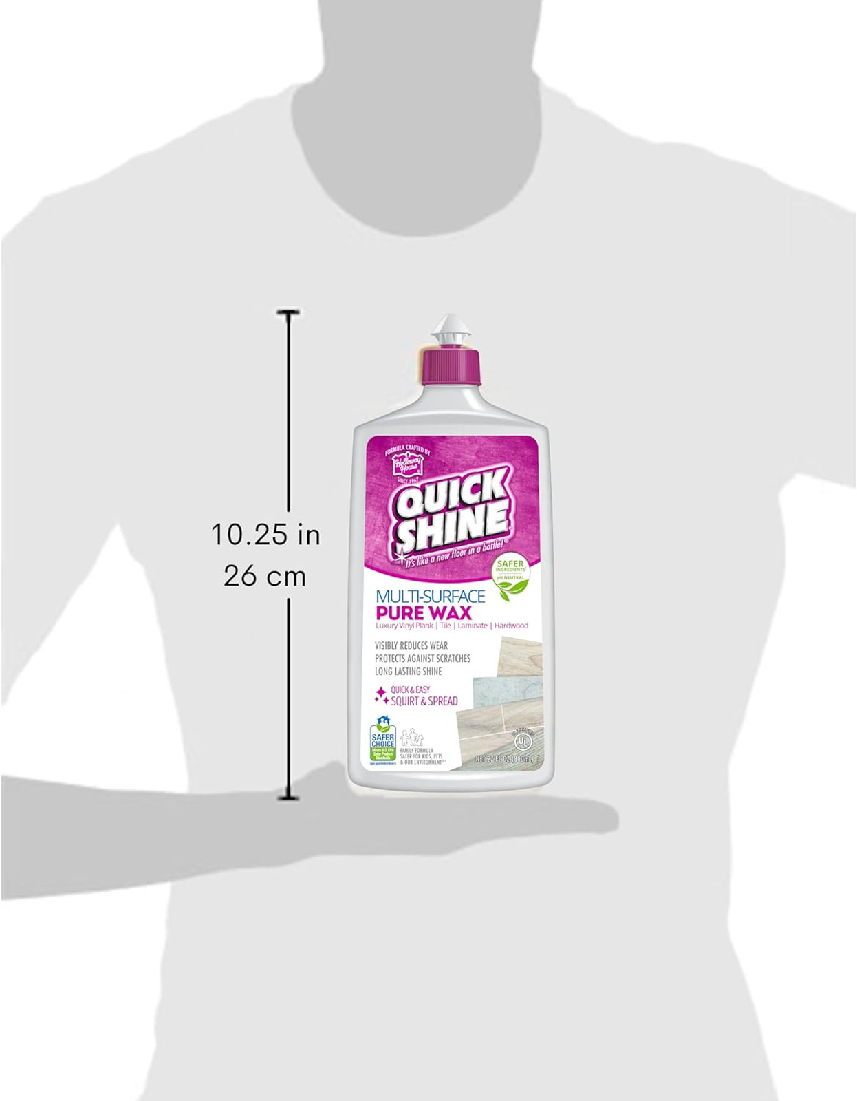 Multi Surface Floor Wax 27 oz Long Lasting Protection Polish Restores Floors