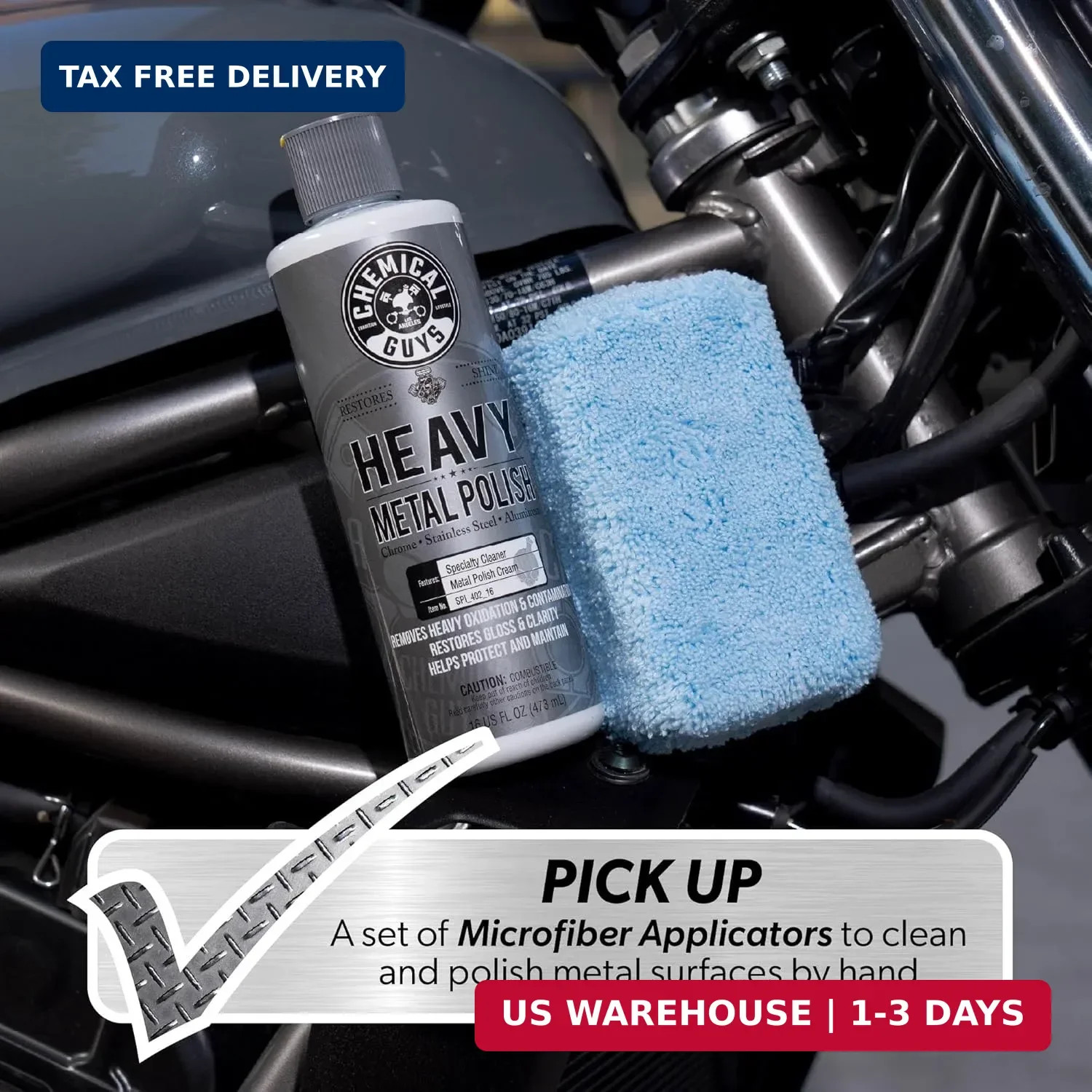 Heavy Metal Polish for Chrome, Aluminum & Stainless, 16 oz