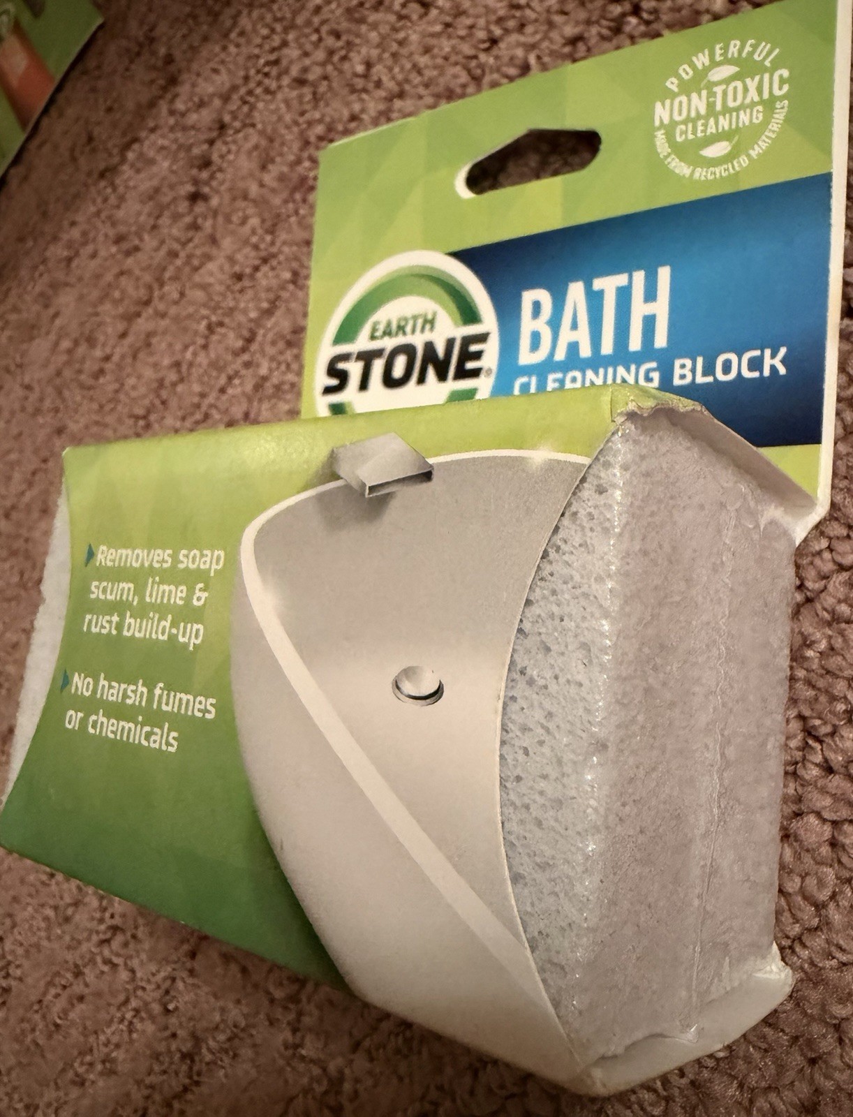 Earth Stone Non-Toxic Bath Cleaning Block, New Sealed, Made In USA