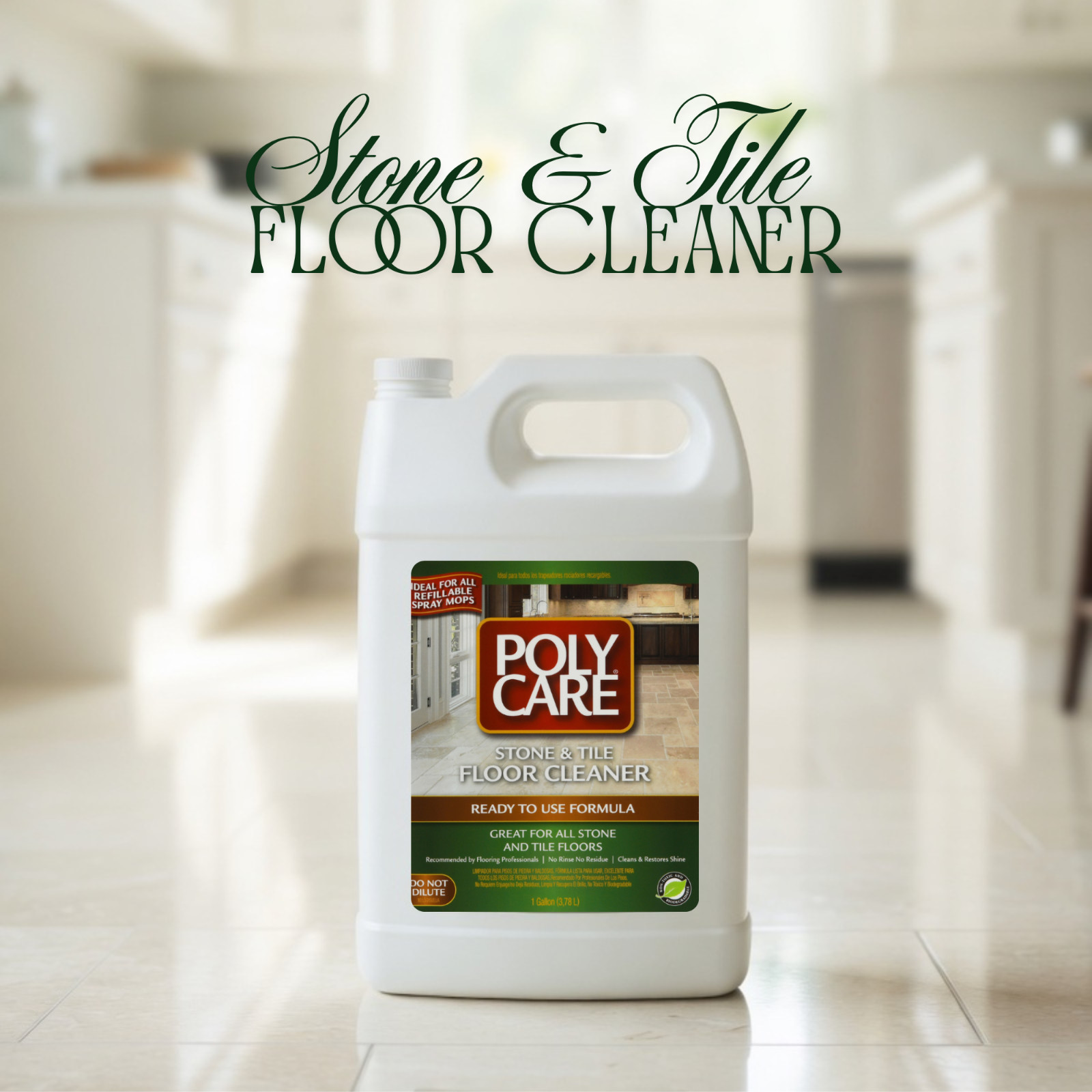 PolyCare Stone & Tile Floor Cleaner 1 Gallon (3,78 L) Ready to Use – No Rinse