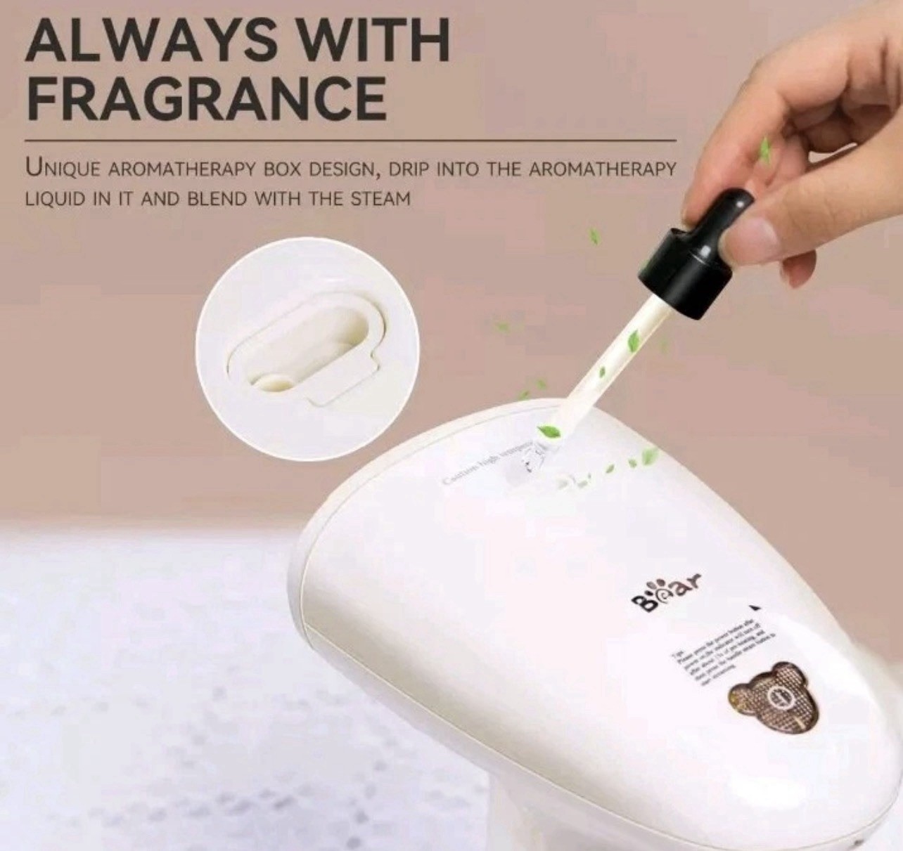 Bear Steamer for Clothes, Handheld Clothes Steamer,1300W Strong Power Garment St