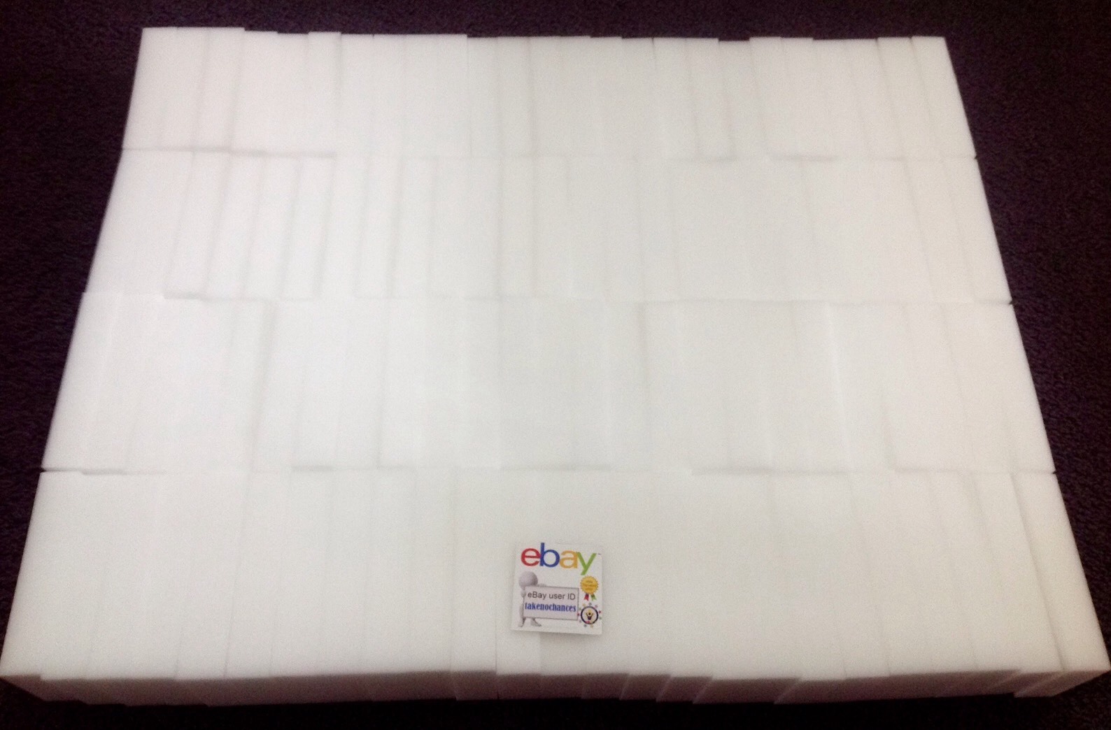 100 Melamine Sponge Eraser BULK PACK PREMIUM GRADE 3/4″ Works like Magic!