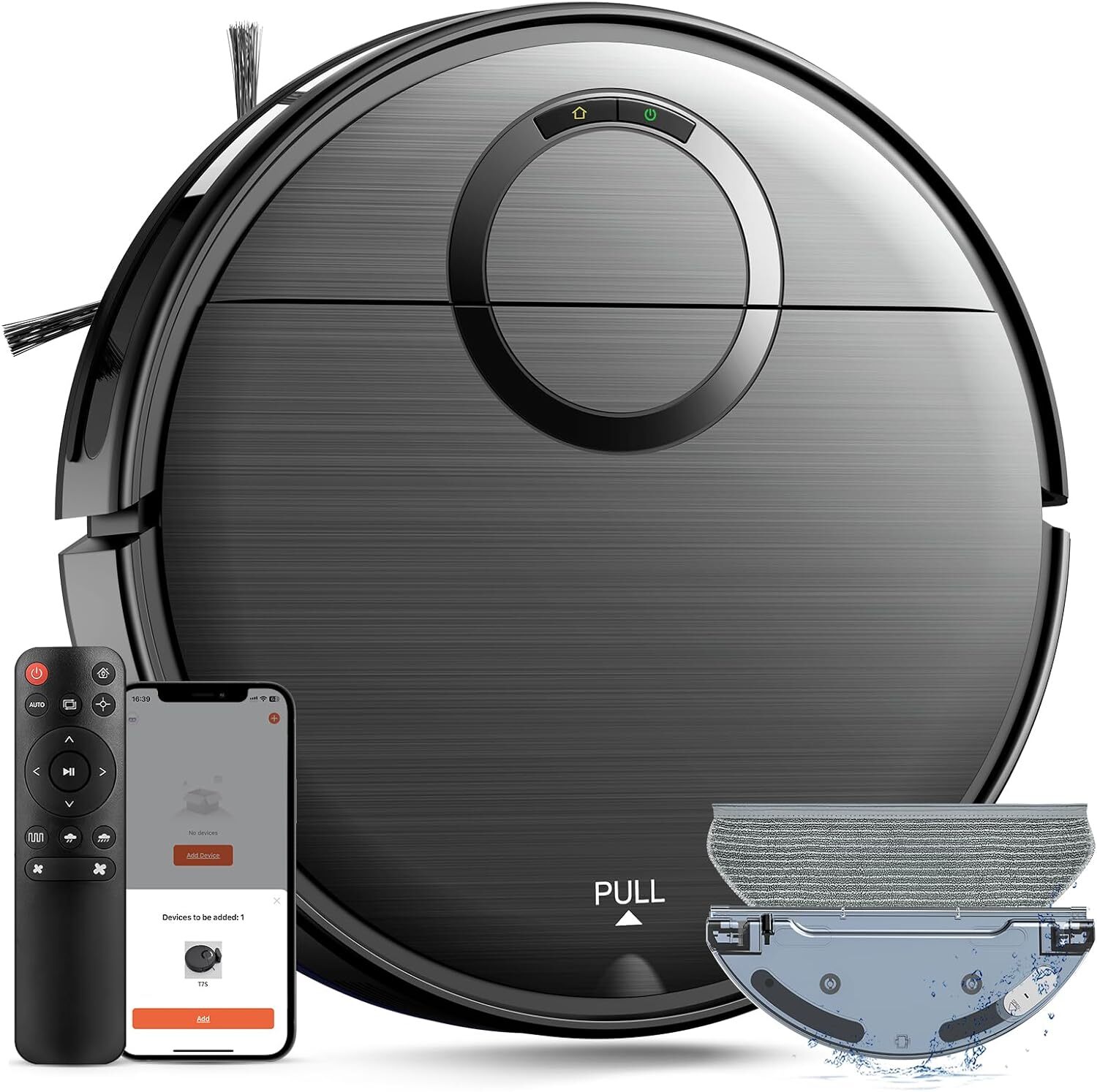 MAMNV T7S Black Self-Charging Mopping Robot Vacuum Cleaner – – Scratch & Dent