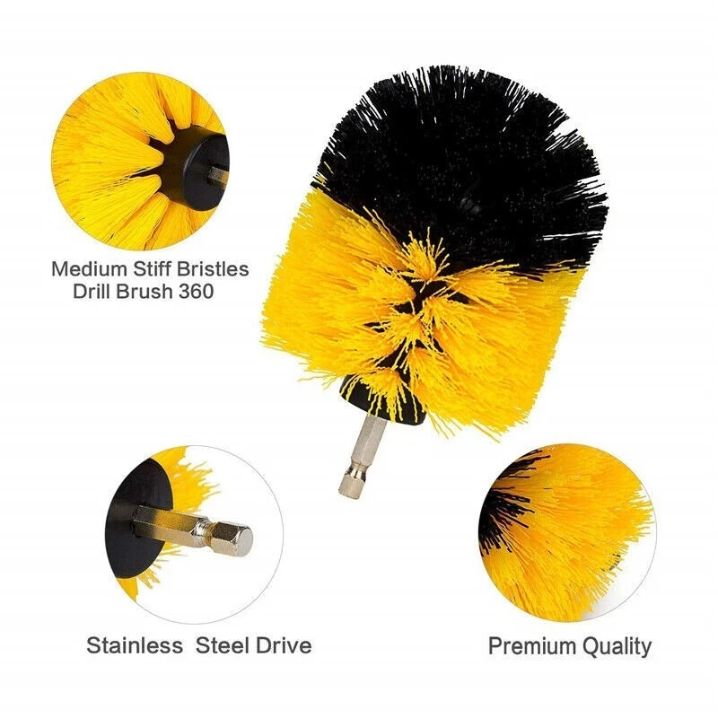 Drill Brush Set Power Scrubber Drill Attachments For Carpet Tile Grout Cleaning
