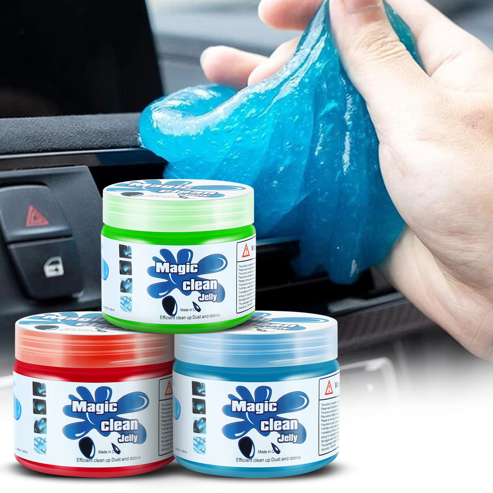 3 Piece Cleaning Gel Jelly Multi Purpose Remove Dust Sticky Keyboard Laptop Car