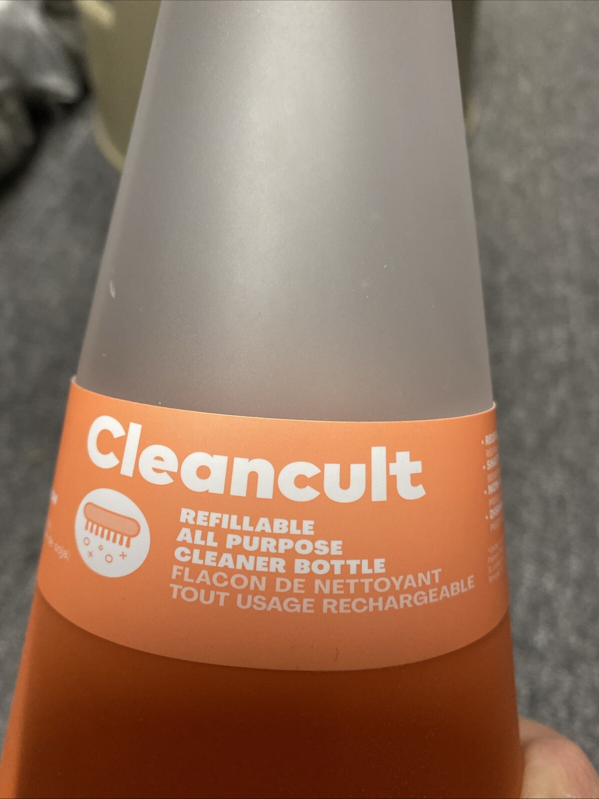 Cleancult Refillable All Purpose Cleaner Spray Bottle 16oz Shatterproof Non Slip