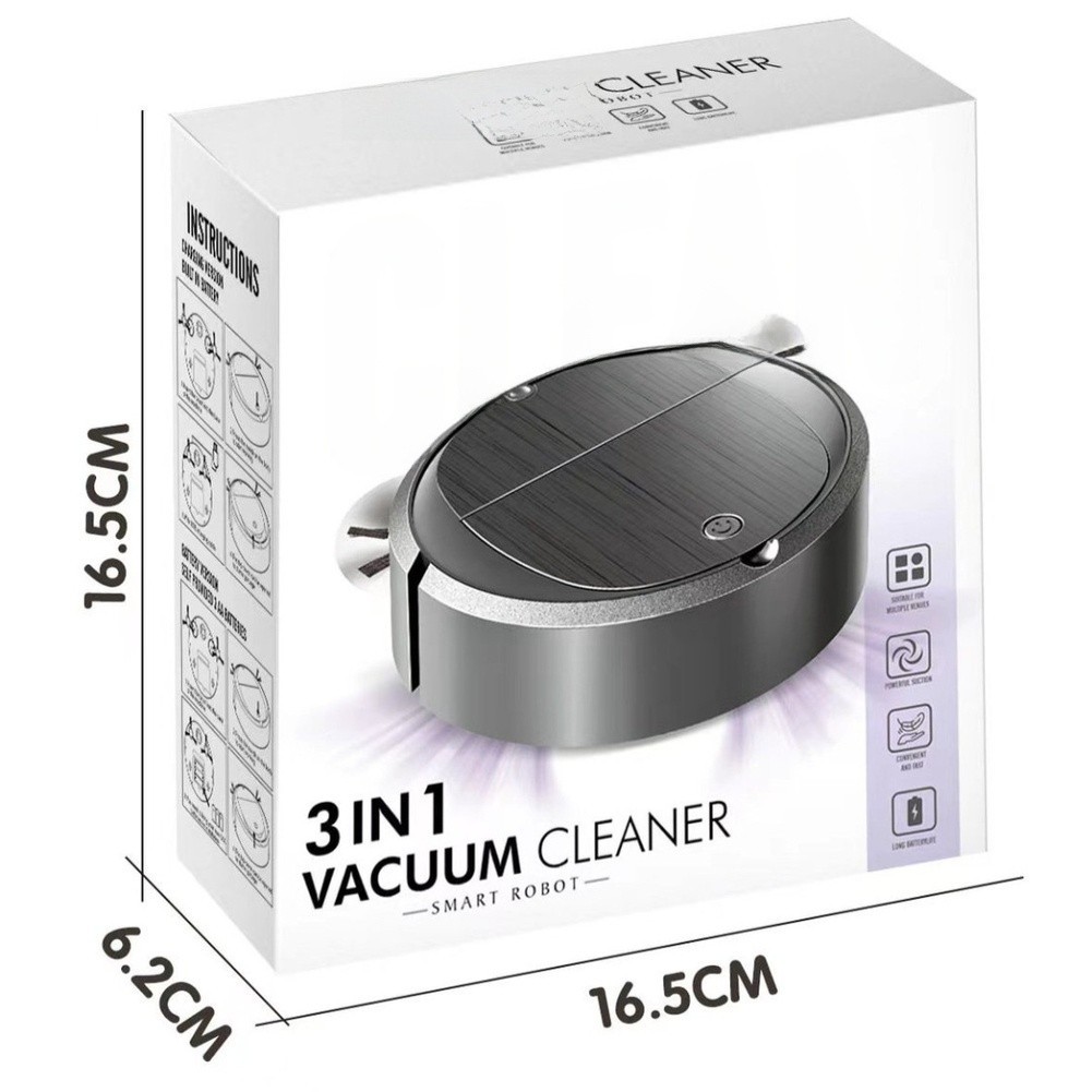 18cm Diameter For MINI Robot Vacuum 3 in 1 Sweep Mop USB For Small Homes