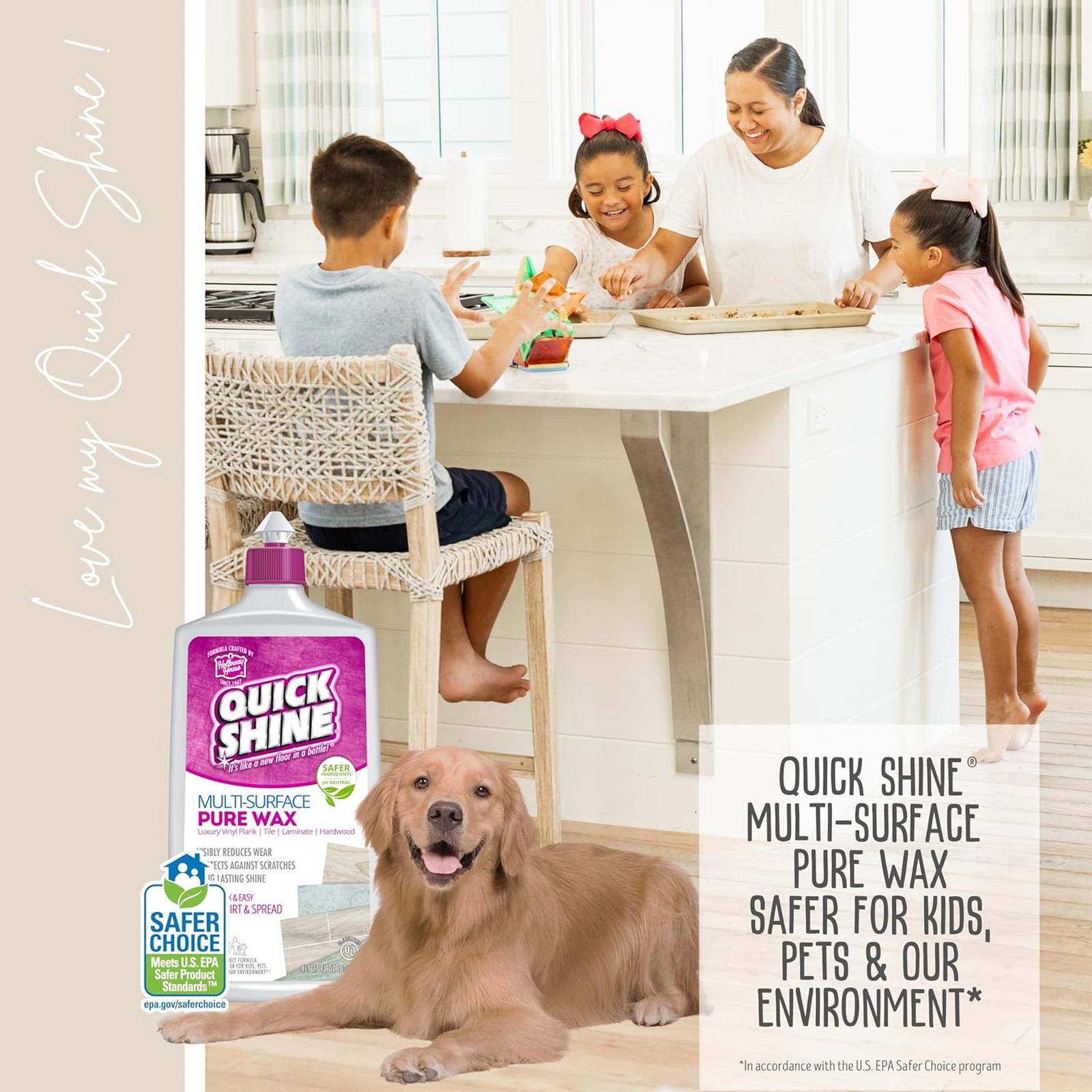 Multi Surface Floor Wax 27 oz Long Lasting Protection Polish Restores Floors