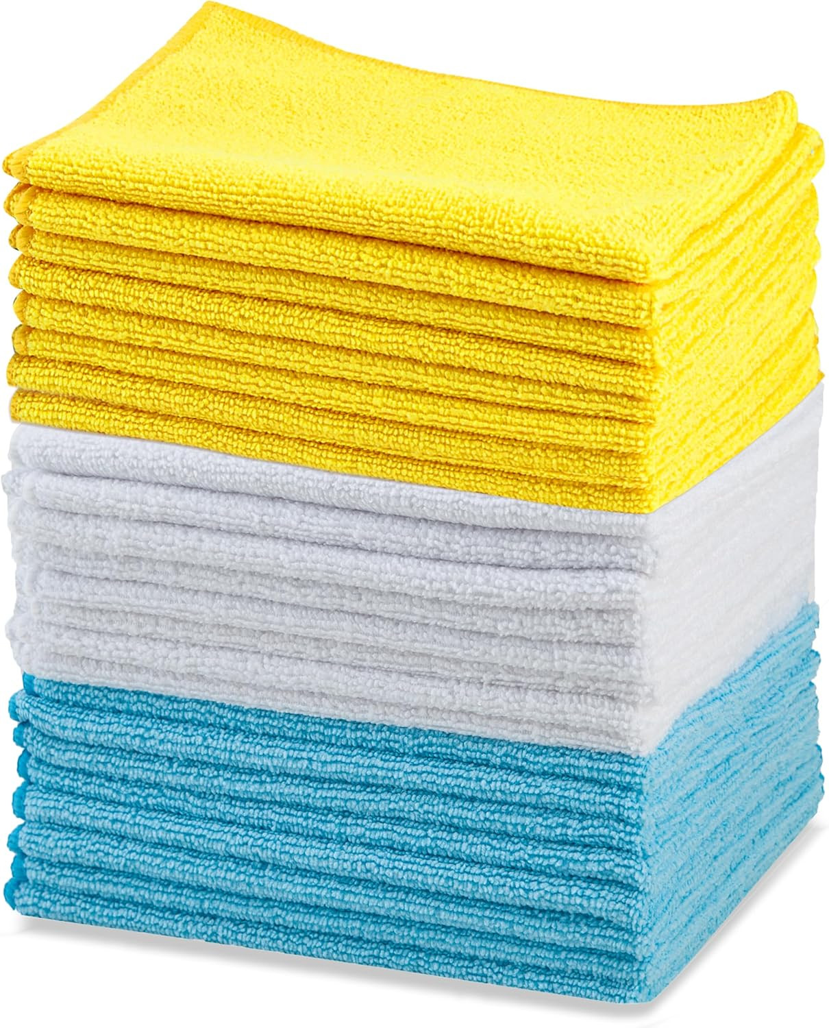 Microfiber Cleaning Cloths, Ultra-Soft and Highly Absorbent, Streak-Free, Lint-F