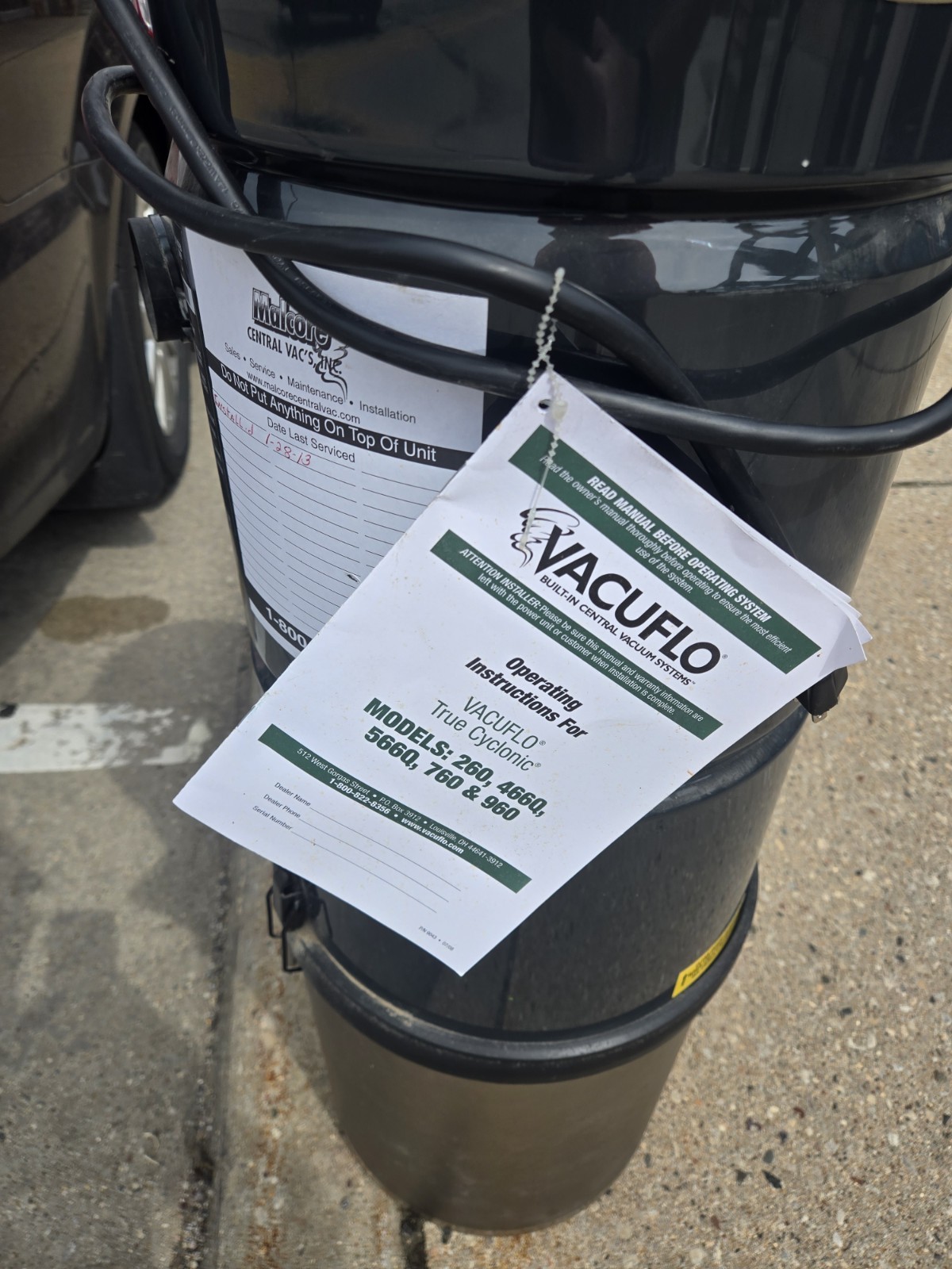 Vacuflo 466Q True Cyclonic Central Vacuum Power Unit