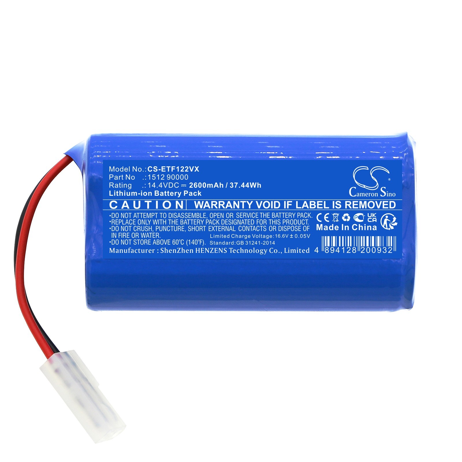 BATTERIE 2600mAh Type 90000 For ETA Felix 1512 Fido 1226