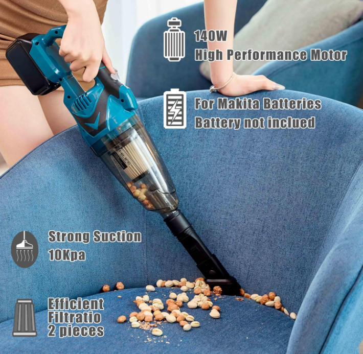 Cordless Handheld Vacuum Cleaner for Makita 18V Battery, EasyClean Wet Dry Use