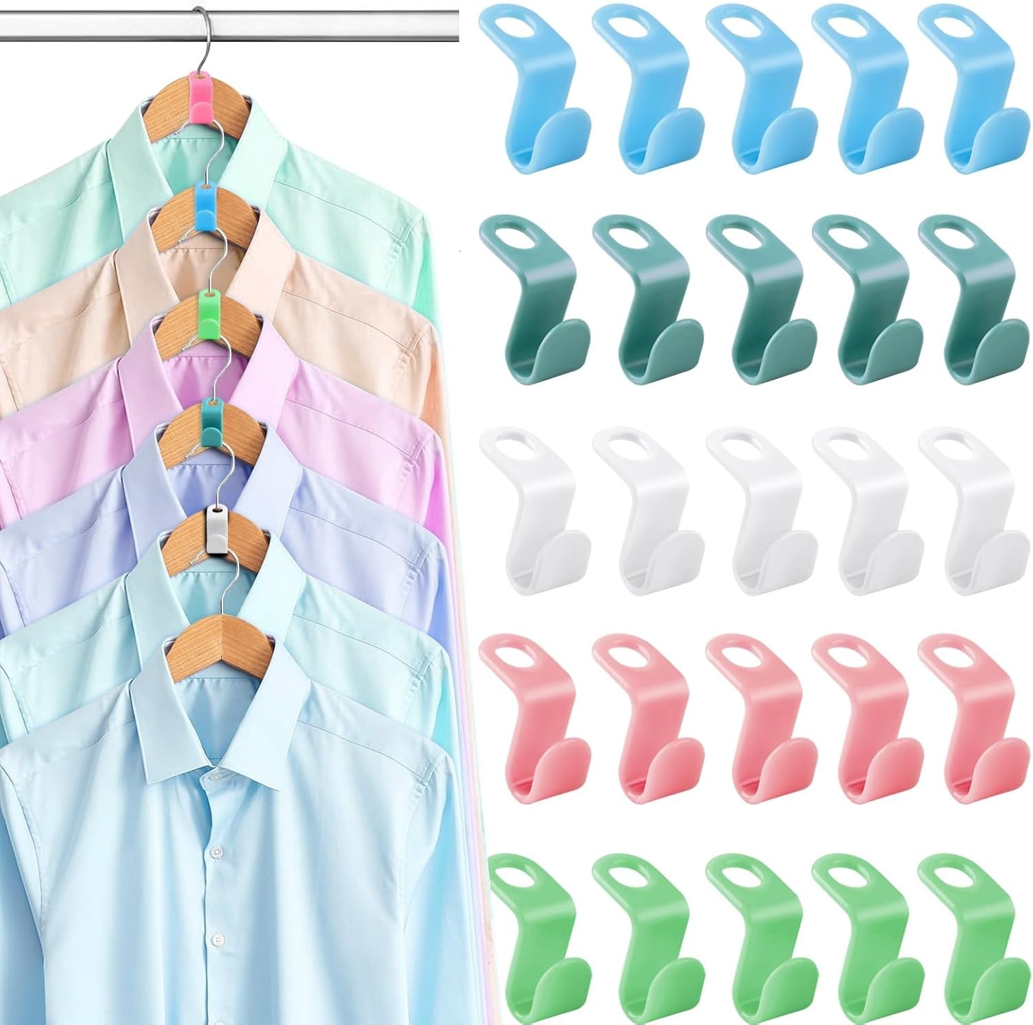 Versatile 100 PCS Hook Shaped Hanger Connectors – Space Efficiency Guaranteed