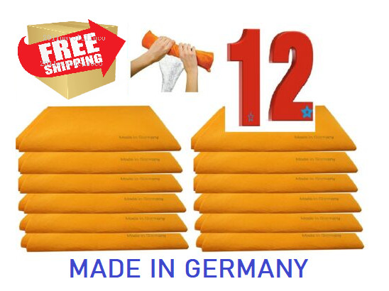 Original German Shammy Towels Super Absorbent Cloth 27 x 20 colcha 3,6,12 cloths