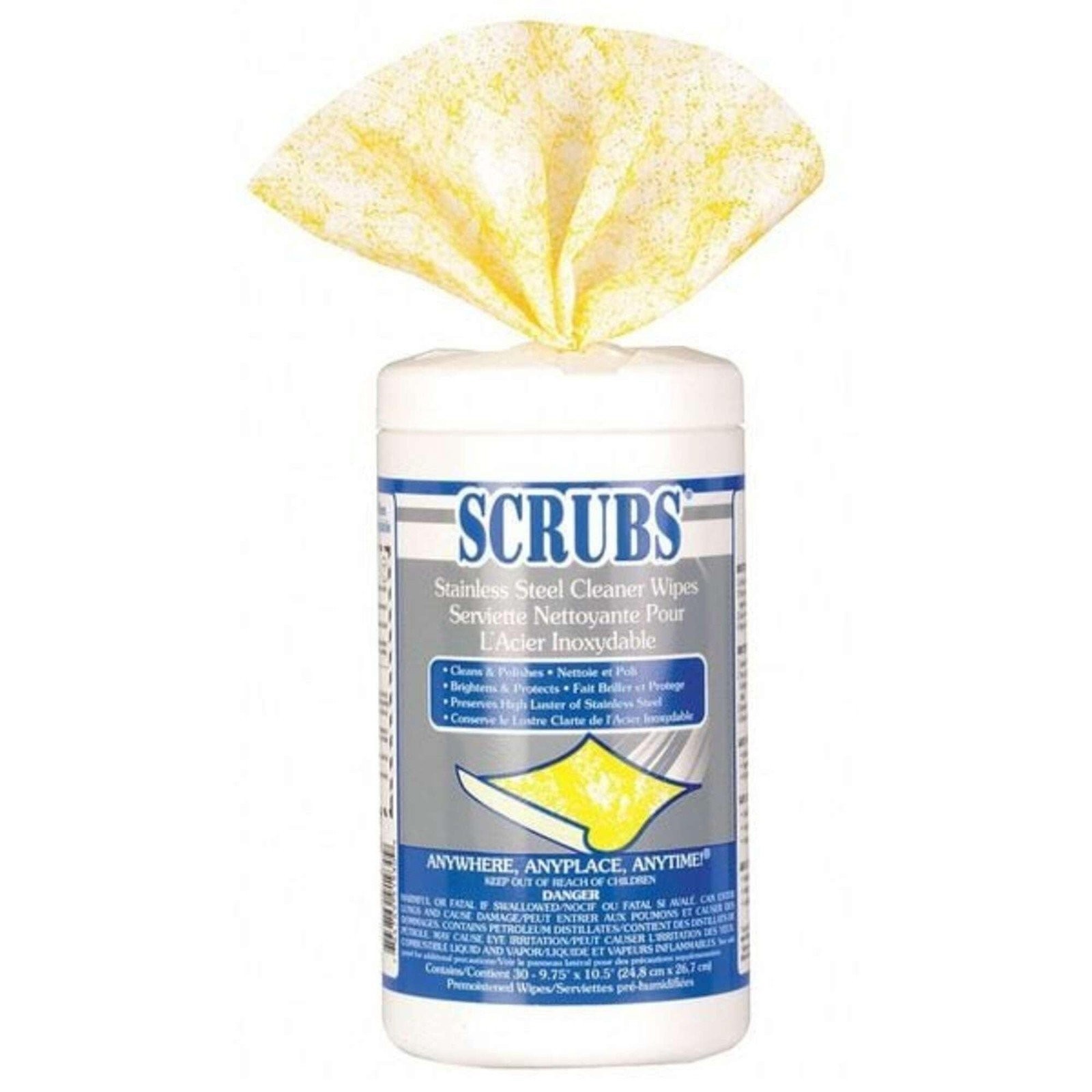 SCRUBS 91930 9.75 in x 10.5 in Stainless Steel Cleaner Towels (6/Carton) New