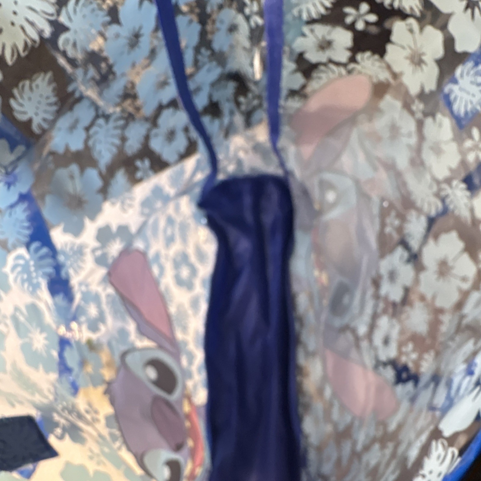 Disney Stitch Foldable Blue Plastic Reusable Shopping Bag Pop Art Tote