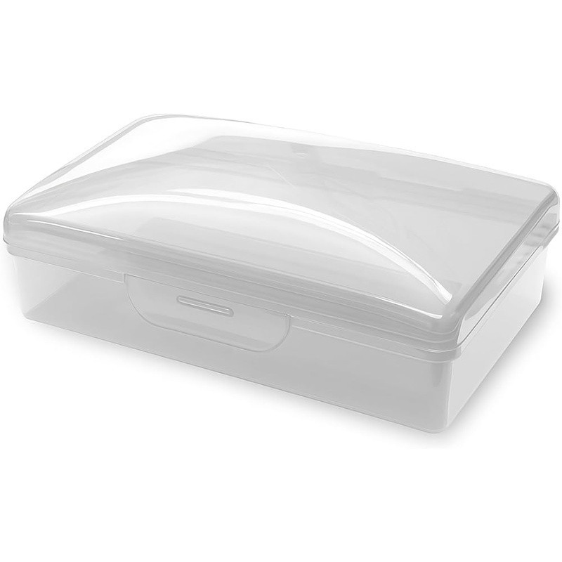 Travel Soap Box with Lid Clear White for Traveling Gym Storage