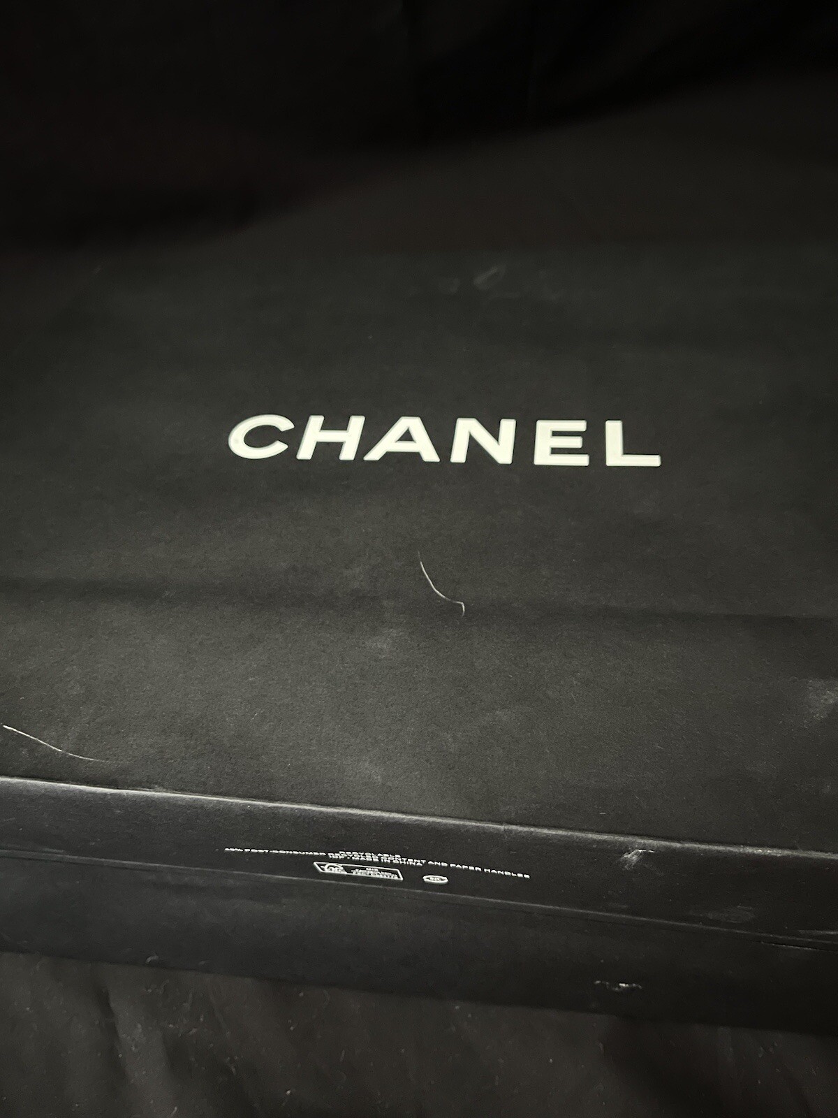 CHANEL Paper Reusable Shopping Bag Black 13″ x 17 ” x 6″