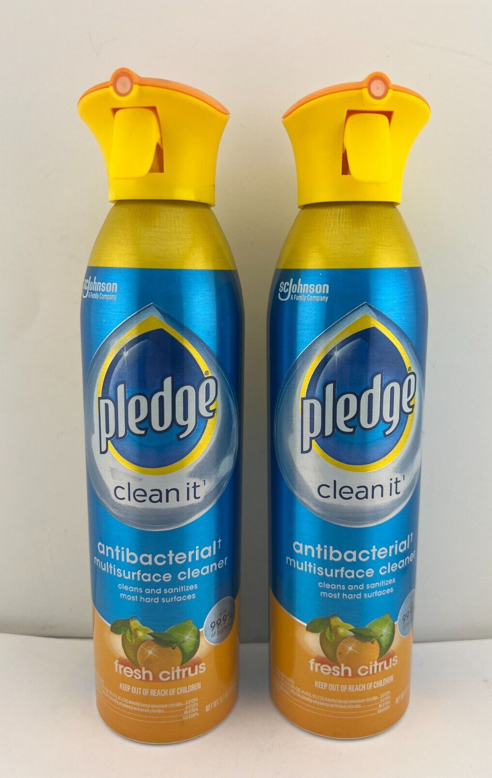 Pledge Antibac Multi Surface Cleaner CITRUS 9.7oz Ea, 2 PK – FREE SHIPPING!