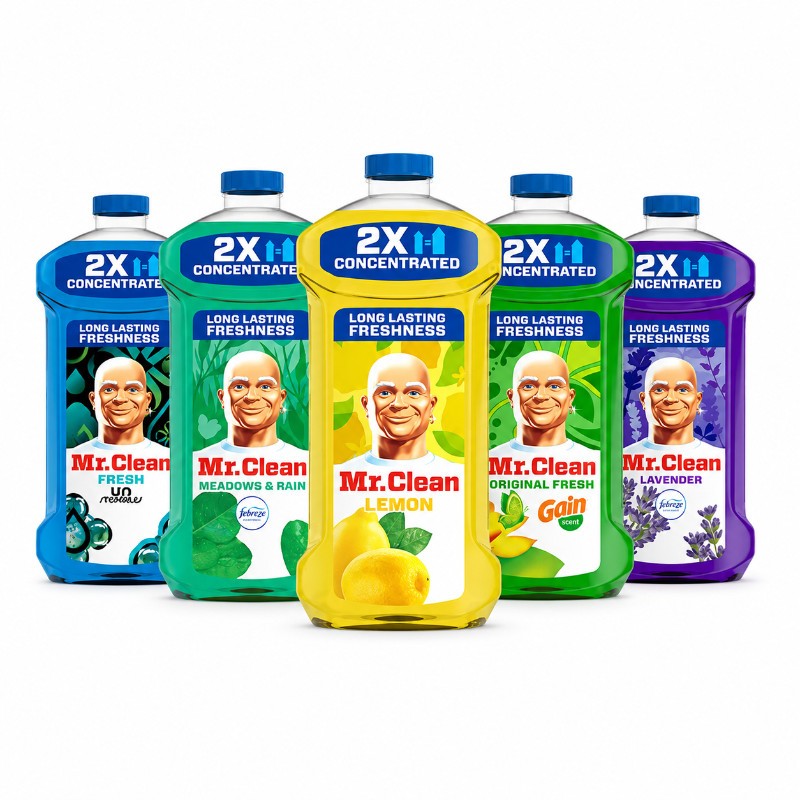 2x Mr. Clean All Purpose Liquid Cleaner Febreze Lemon Fresh Home Household 23oz