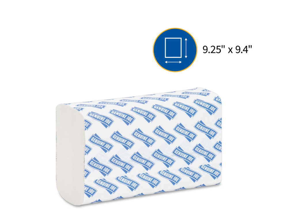 Genuine Joe GJO21100 Multifold Towels, 250 Sheets per Pack, 16 Pack