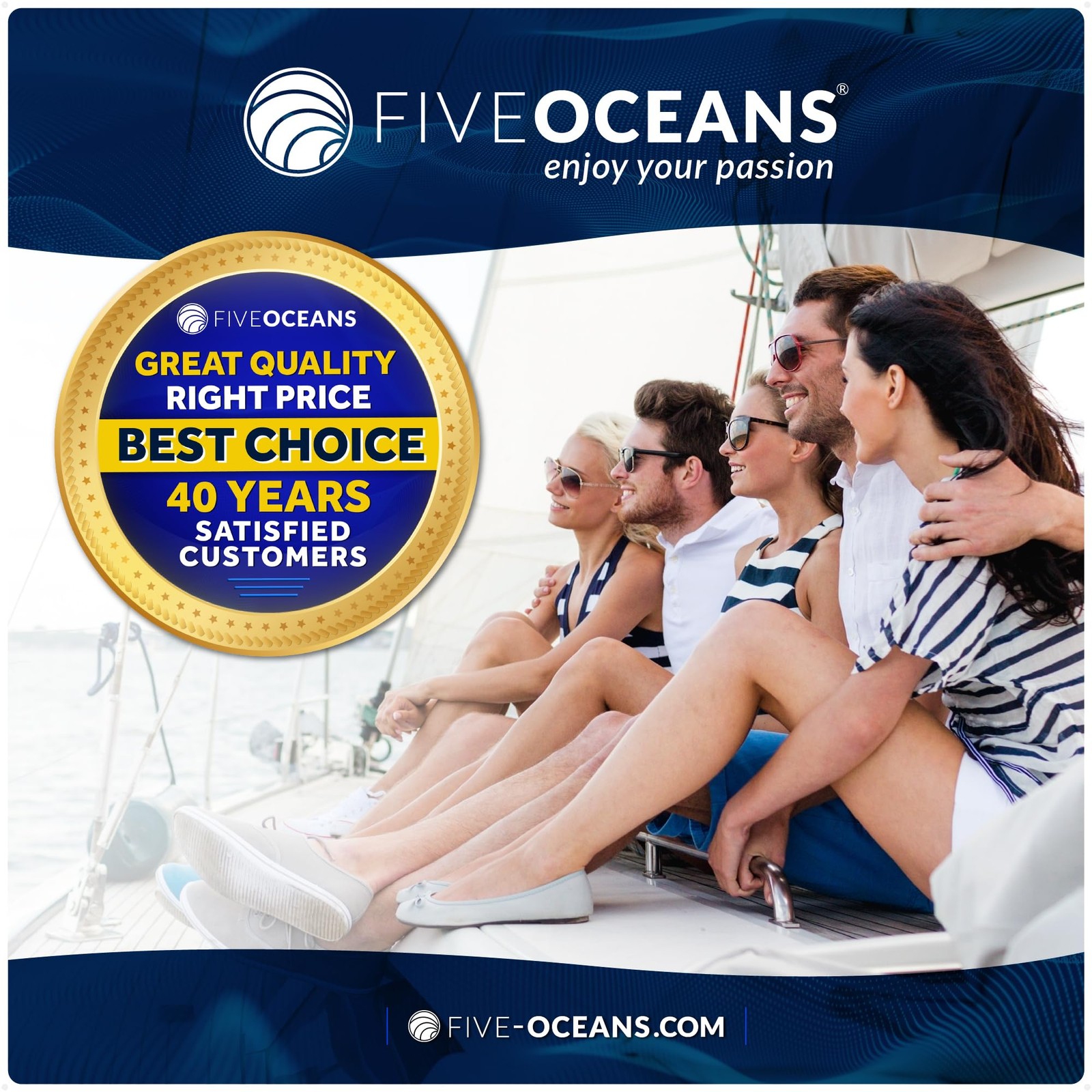 Five Oceans Premium 28.5 inches x 0.75 inches, 2 Pack – 28-1/2 Inches Long