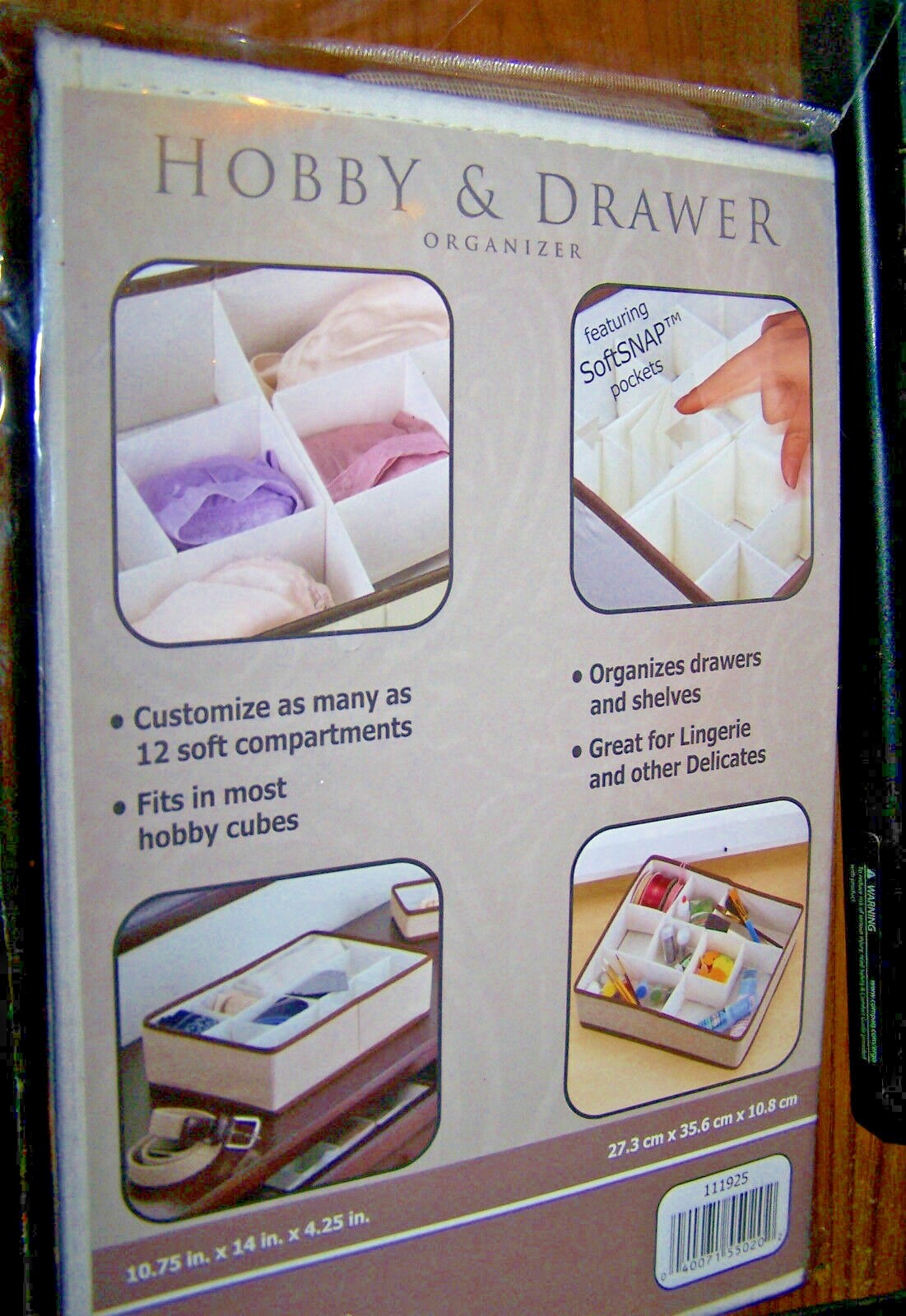 Design Trend – HOBBY & DRAWER ORGANIZER – Customize w/ SoftSnap Pockets – NIP