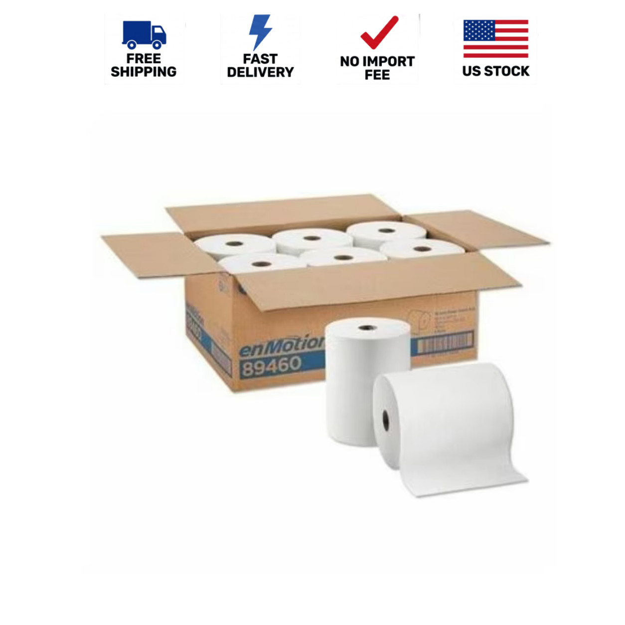 enMotion Hardwound Paper Towels 800 ft 1 Ply White 6 Rolls Continuous Roll