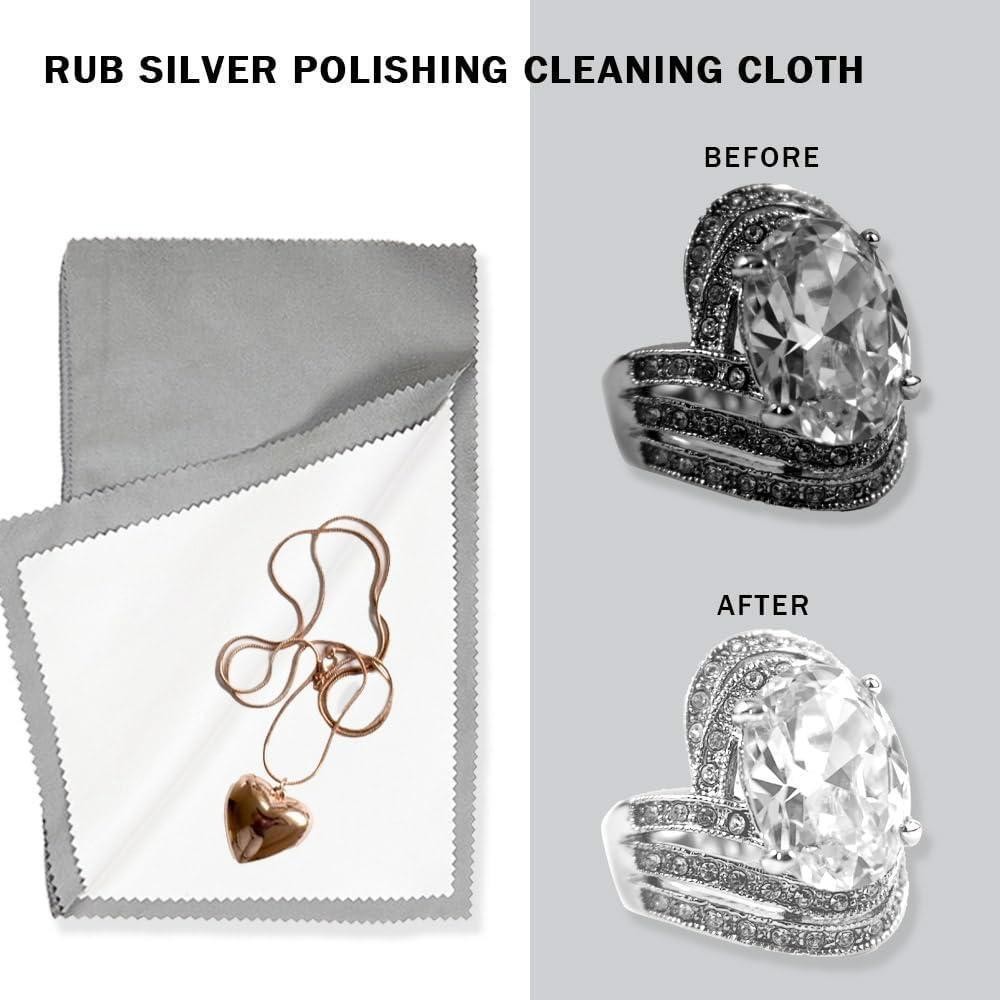 4pcs Polishing Cloth Large Cleaning Cloths for Gold Silver and Platinum Jewelry,