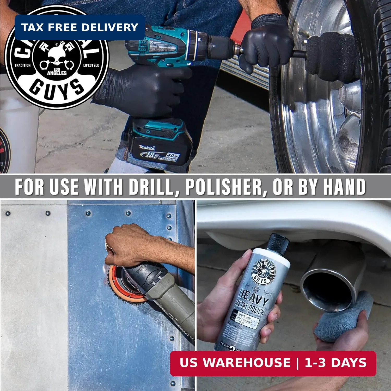 Heavy Metal Polish for Chrome, Aluminum & Stainless, 16 oz