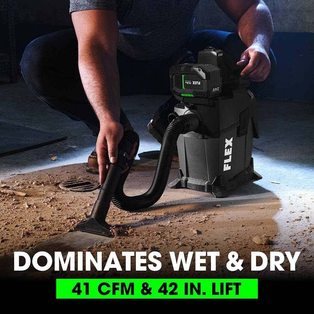 Flex FX5221-Z 24V 1.6 Gallon Cordless Wet/Dry Vacuum (Bare Tool)