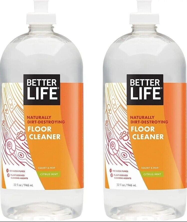 Better Life Natural Floor Cleaner, Citrus Mint, 32 Fl Oz (Pack of 2)