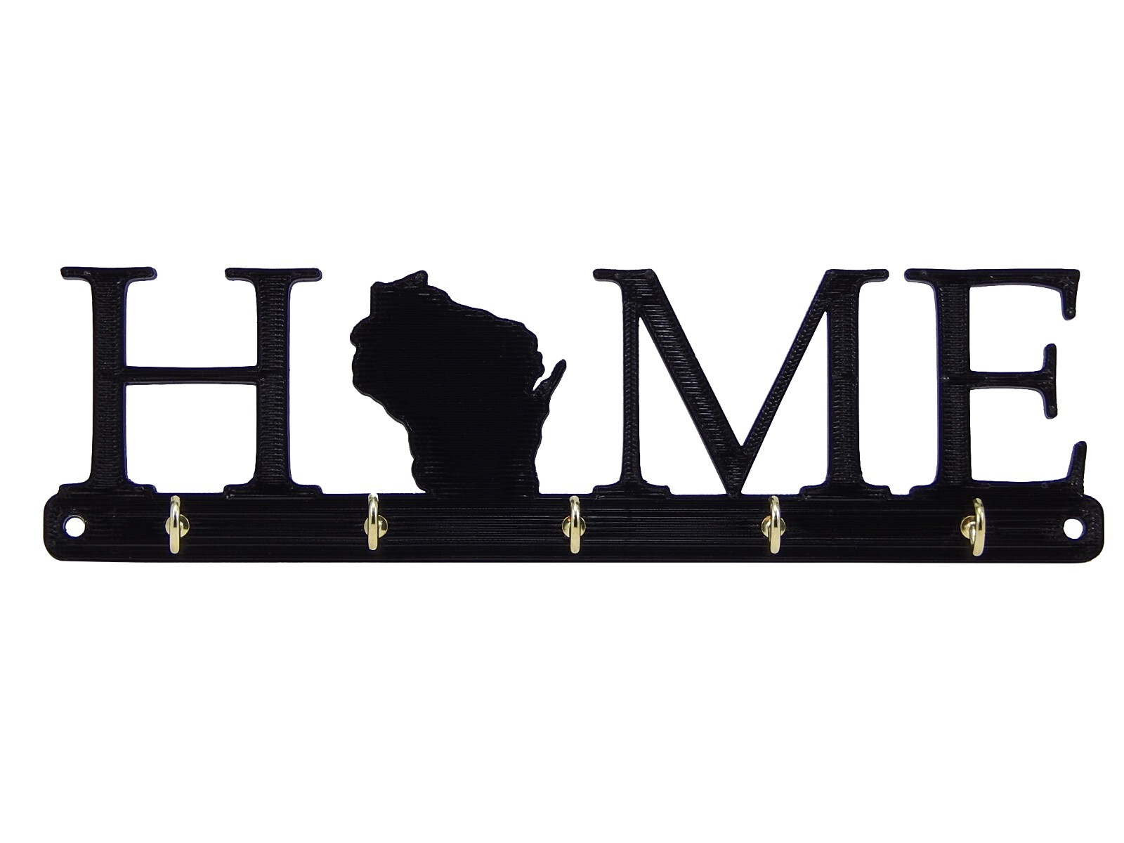 Wisconsin Home State Shape Key Holder Hanger Rack Housewarming Wall Decor Gift