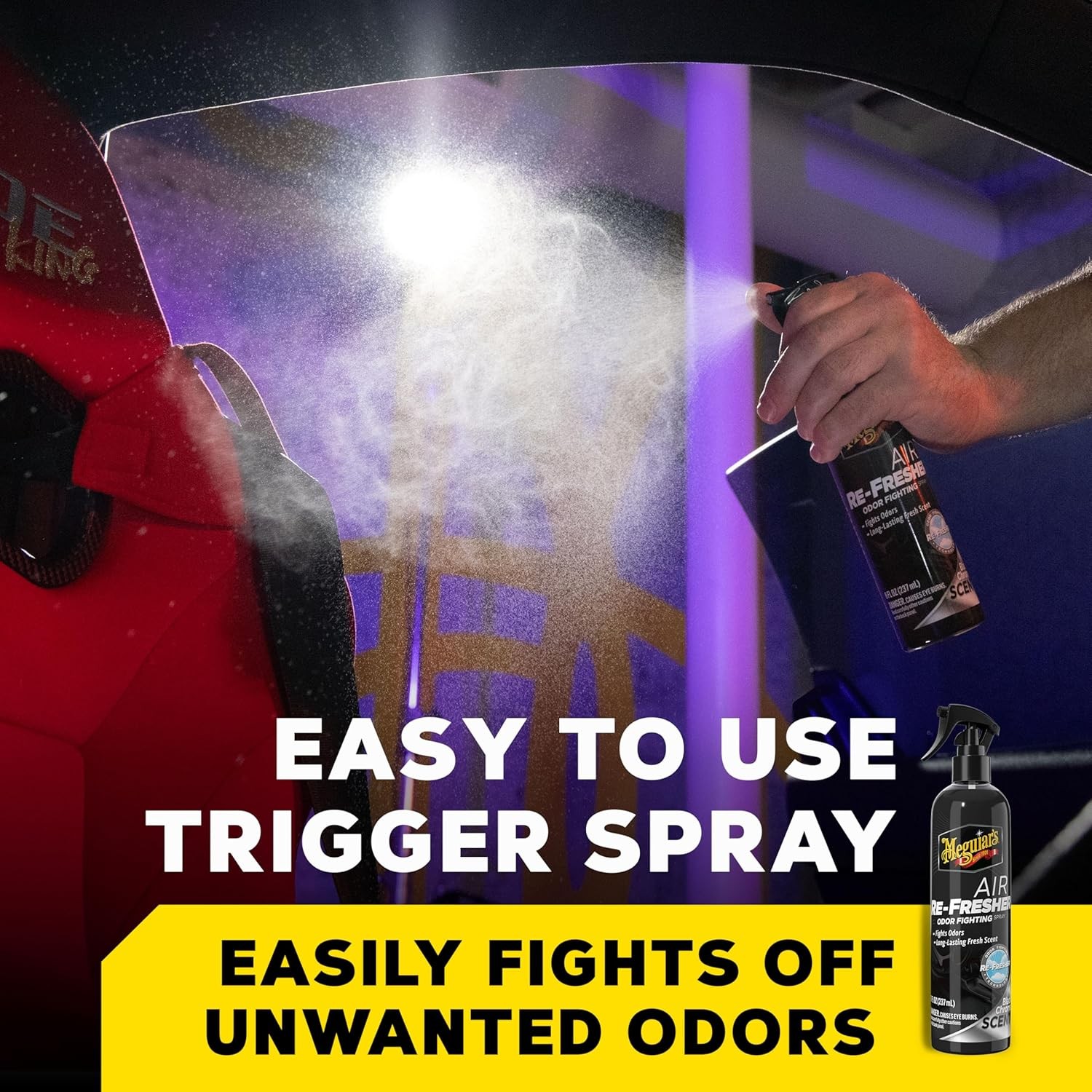 Meguiar’s Air Re-Fresher Black Chrome Scent 8 Oz Spray (G250708)