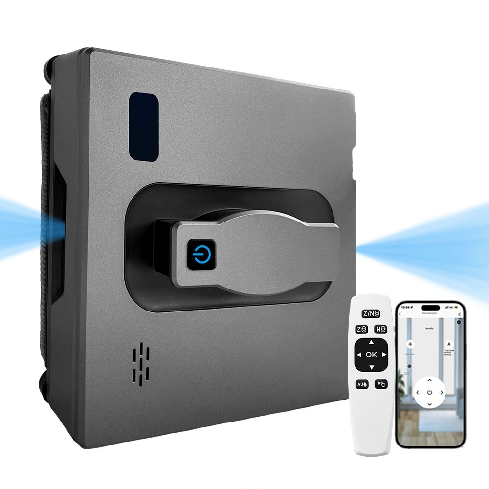Smart Window Cleaner Robot Automatic Double Spray Head 50ml Water Tank Remote