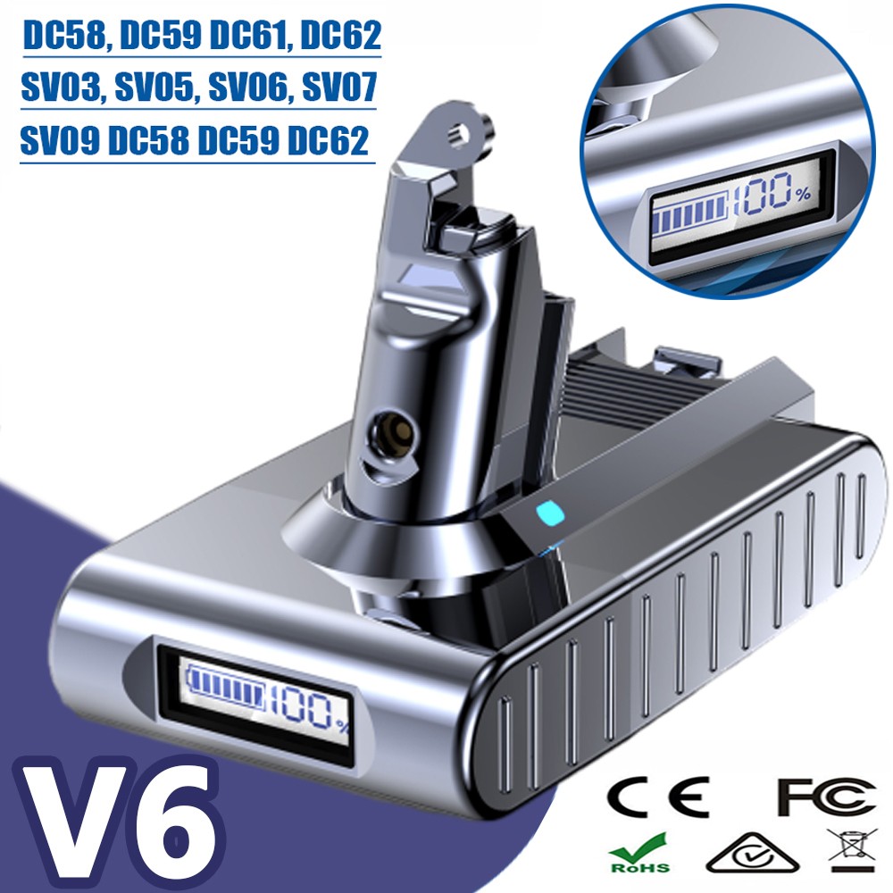 Battery For Dyson V6 SV03 SV04 SV05 SV08 DC61 Animal Handheld Vacuum Cleaner