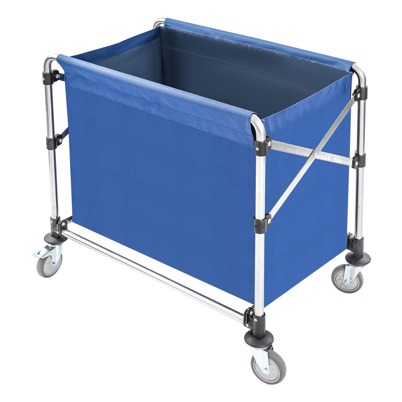 Folding Laundry Cart with Wheels – Durable Stainless Steel & Large Capacity