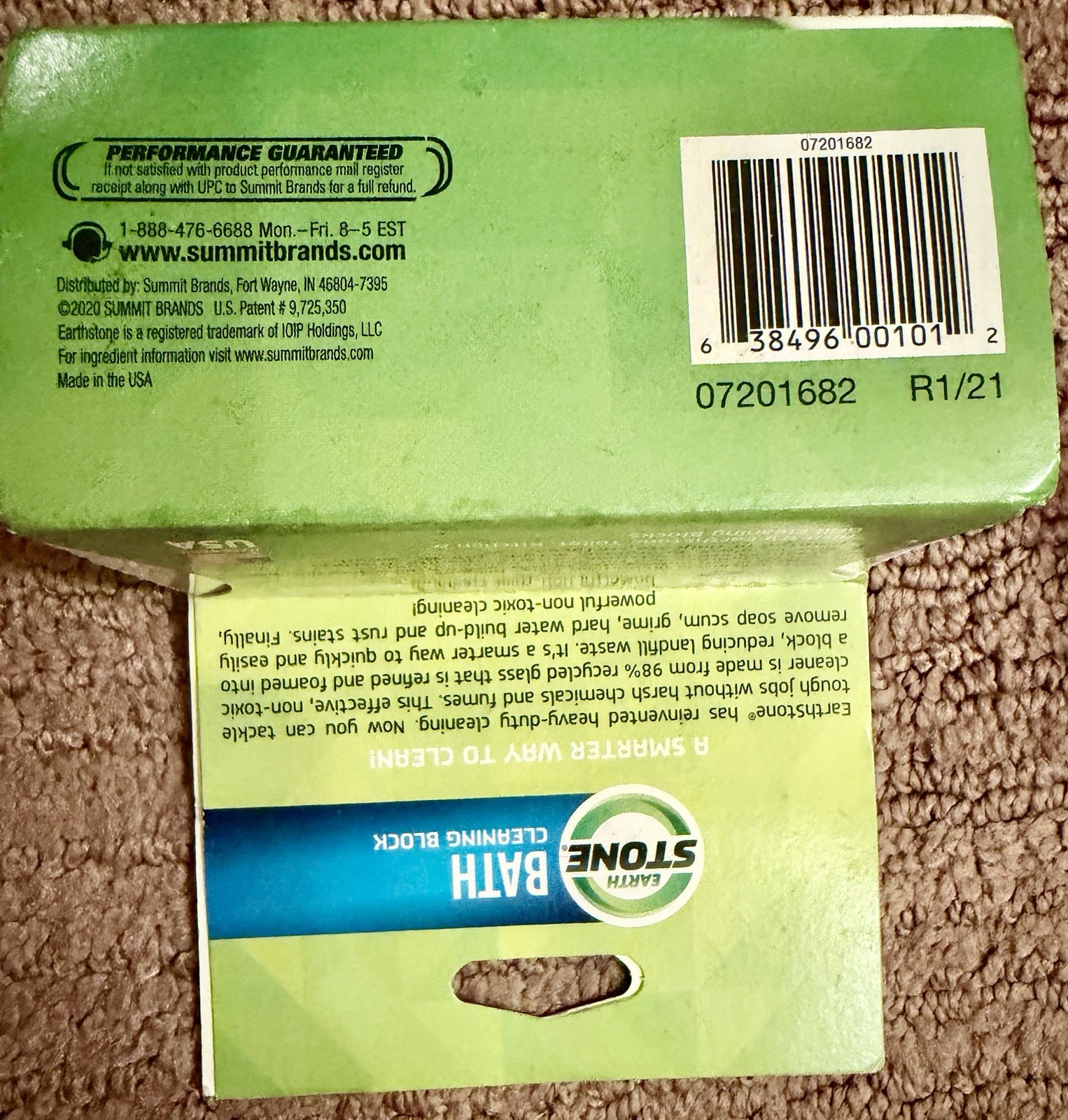 Earth Stone Non-Toxic Bath Cleaning Block, New Sealed, Made In USA