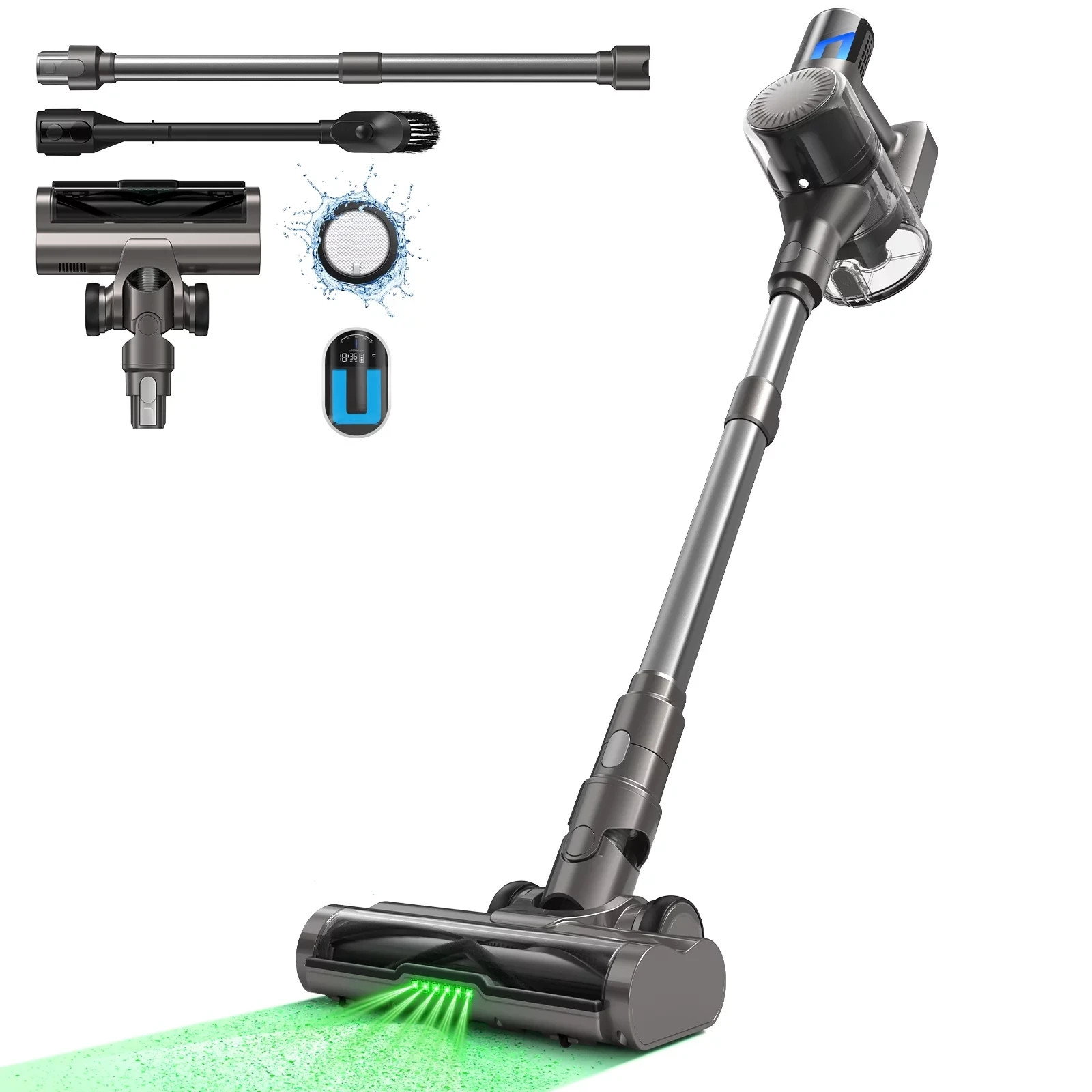 MOOSOO TD1-Mate Cordless Lightweight 6-in-1 Stick Vacuum. 420W 30Kpa
