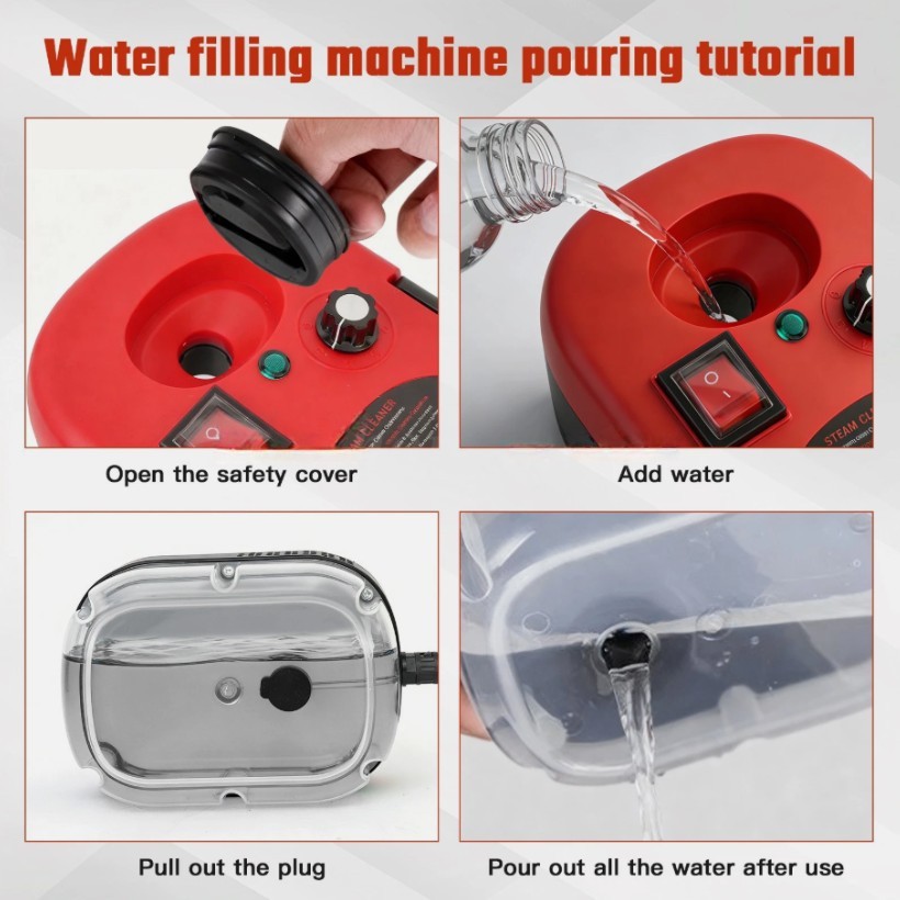 2500W Handheld Steam Cleaner Car Detailing Cleaning Machine Auto Washer 1Set