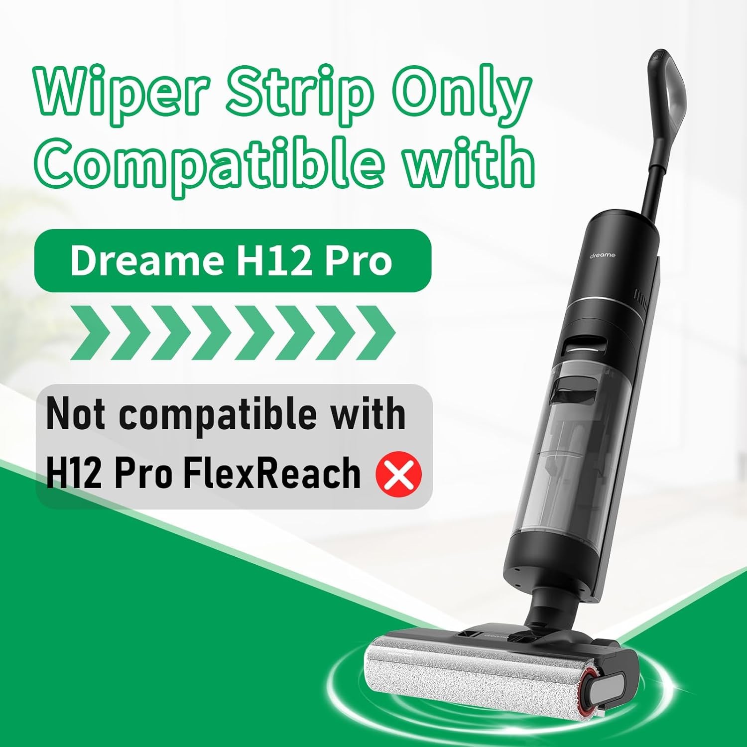 H12 Pro Vacuum Replacement Wiper Strip Compatible with Dreame H12 Pro Cordless
