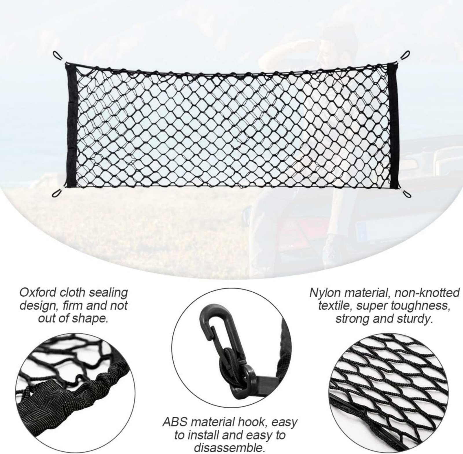 SUV Car Accessories Envelope Style Trunk Cargo Net Storage Organizer Universal