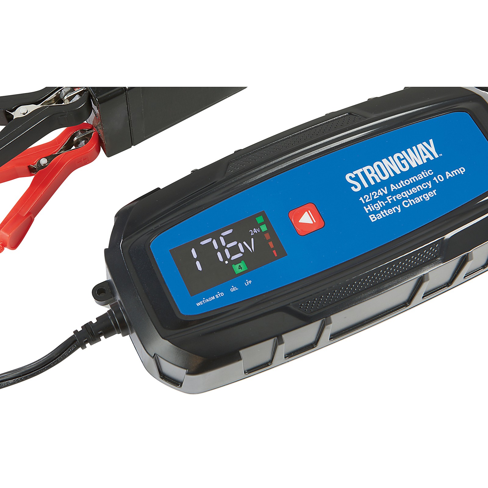 Strongway 12/24V Smart Battery Charger, 120V Input, 10A Max. Output, 3 Settings