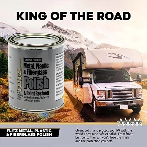 FLITZ Metal, Plastic & Fiberglass Polish 1lb/453g CA03516 (SEE VIDEO)