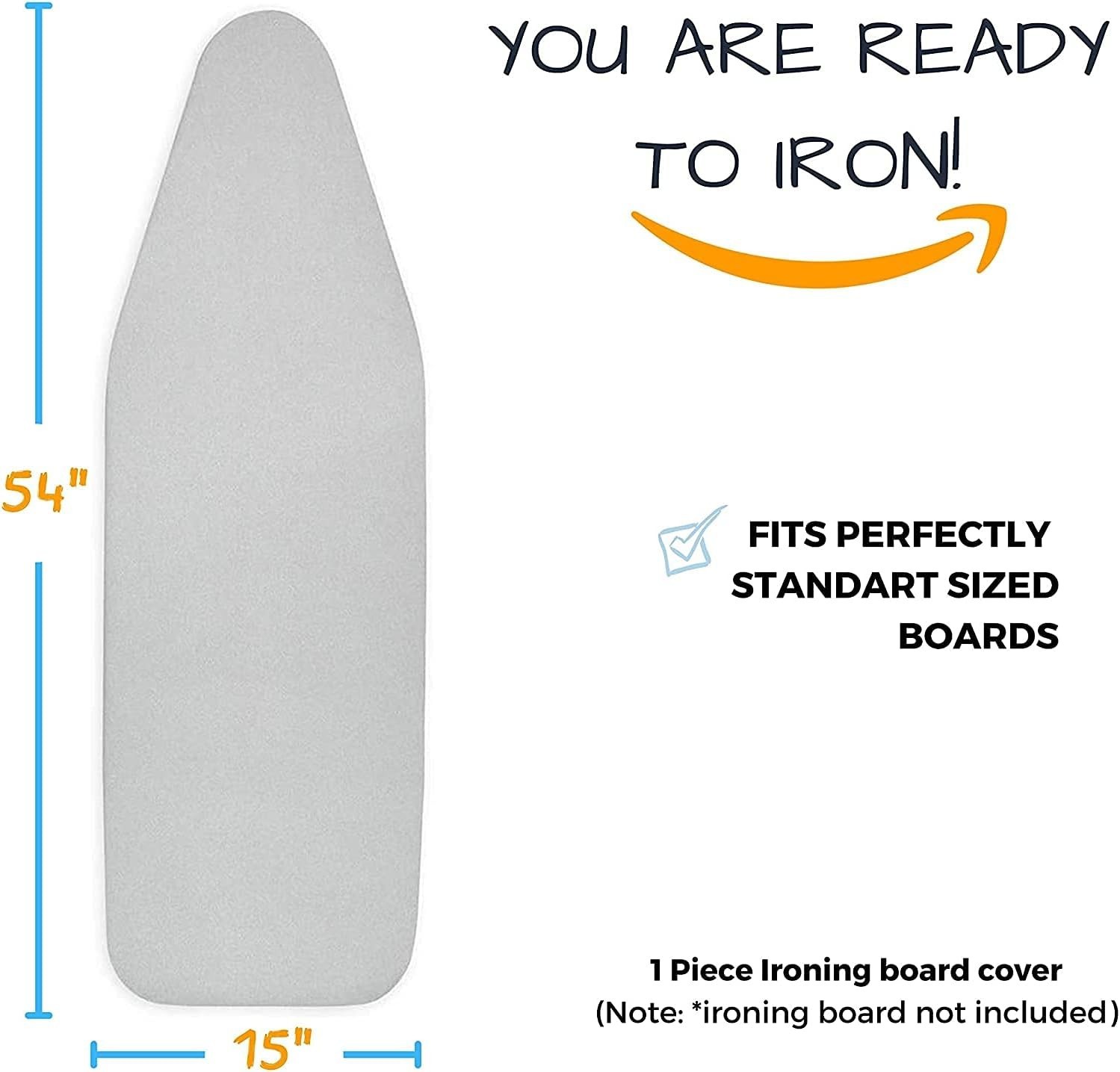 Ironing Board Cover and Pad Standard Size Silicone Coated 4 Layers 15×54 inch Ex