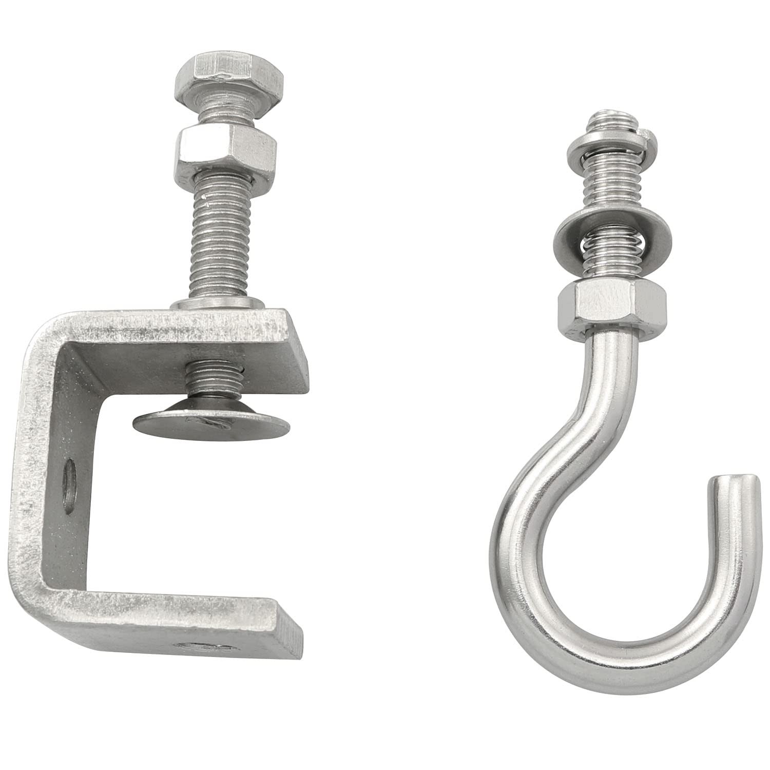 Beam Hook 2Set 1-3/16 Inch 304 Stainless Steel C Clamps and Heavy Duty Hangin…