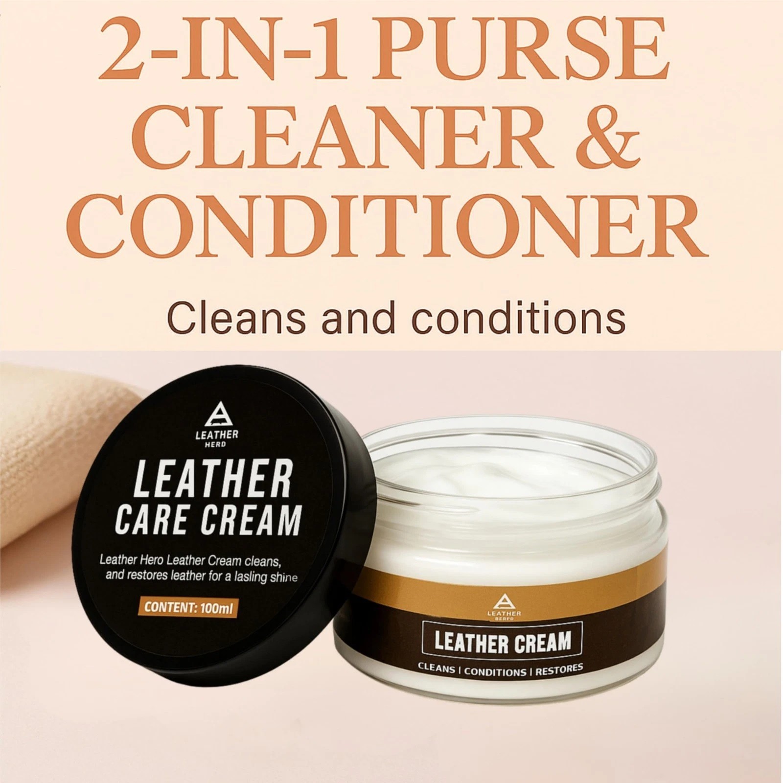 Leather Hero Cream Cleans Softens Conditions Restores Leather Handbags Jackets
