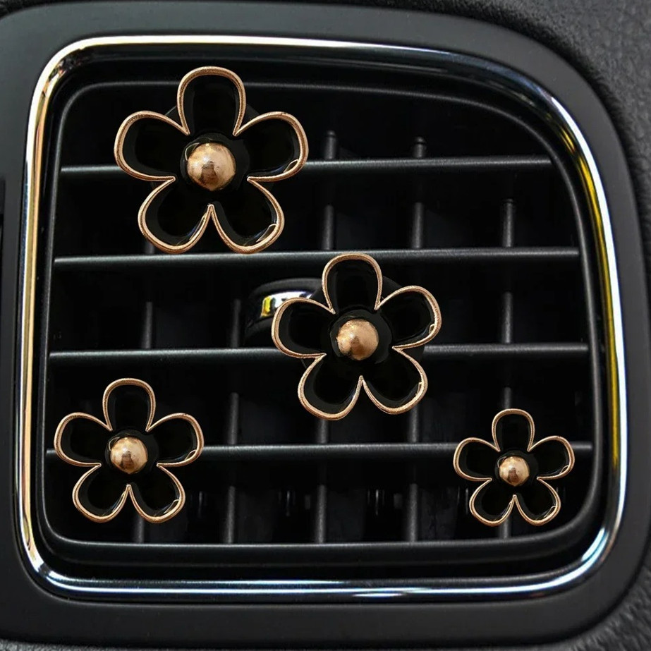 4 pcs Car Vent Perfume Clips Cute Flower Air Freshener Aromatherapy