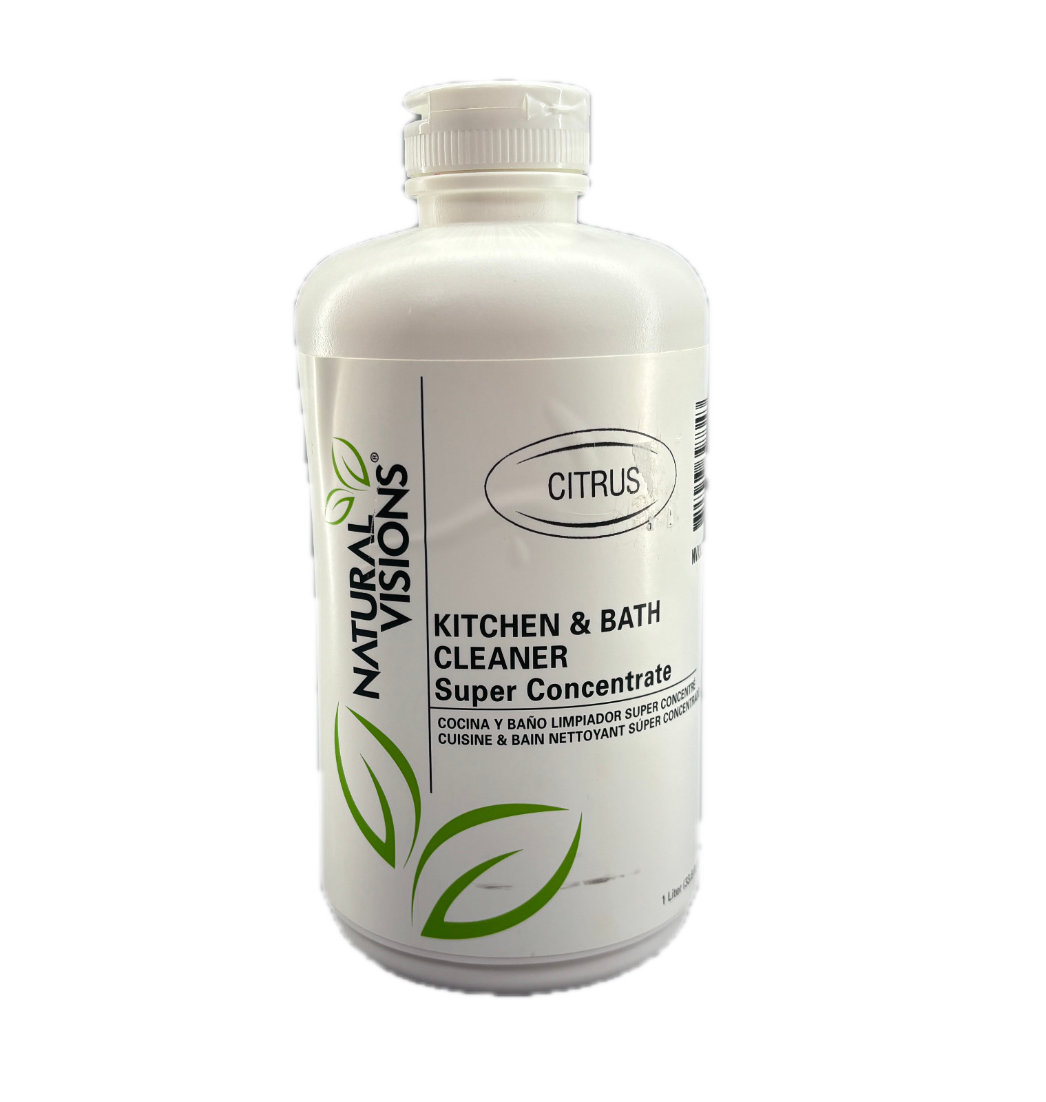 NATURAL VISIONS Kitchen & Bath Cleaner/Super Concentrated/Citrus/1 Liter NEW!