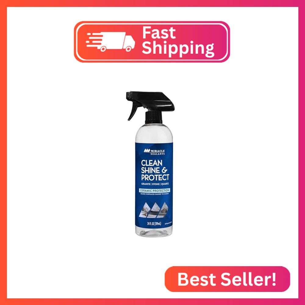 Miracle Sealants Clean Shine & Protect Spray for Granite, Stone, Quartz, Shine &